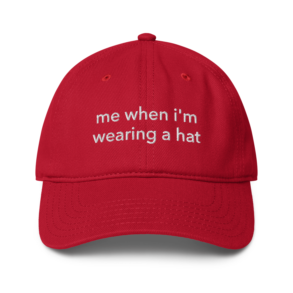 'me when i'm wearing a hat' hat